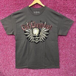 Def Leppard Winged Skill Graphic Gray T-Shirt XL